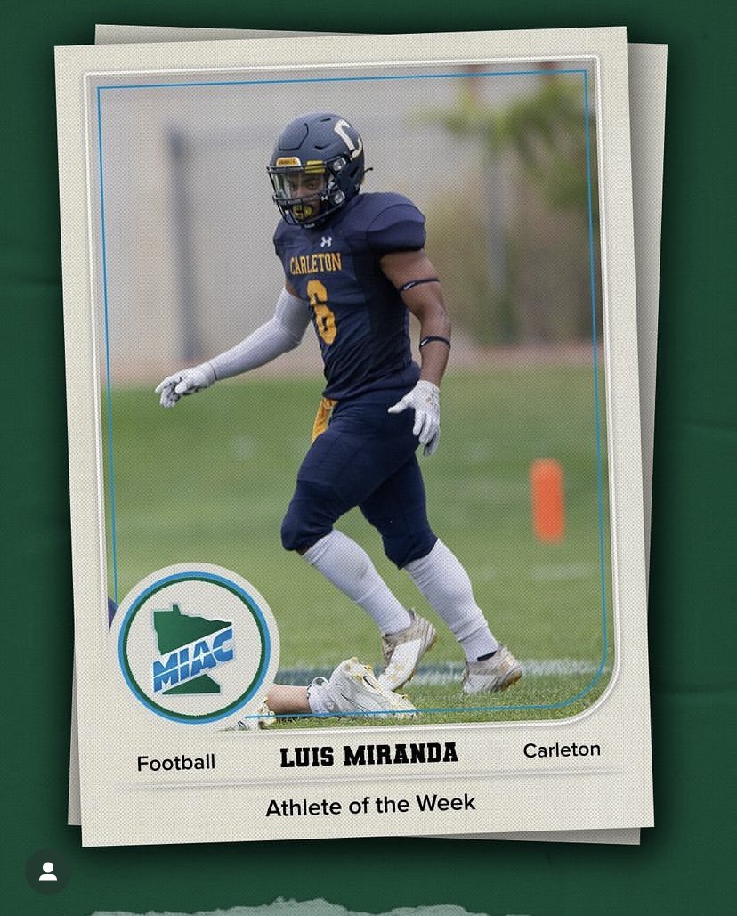 CarletonFB's tweet photo. A clean sweep! π§Ήπ§Ήπ§Ή
3οΈβ£ Knights take home βPlayer of the Weekβ awards following the 36-35 W over Concordia! #KeepStackin https://t.co/oDa1egiBLT