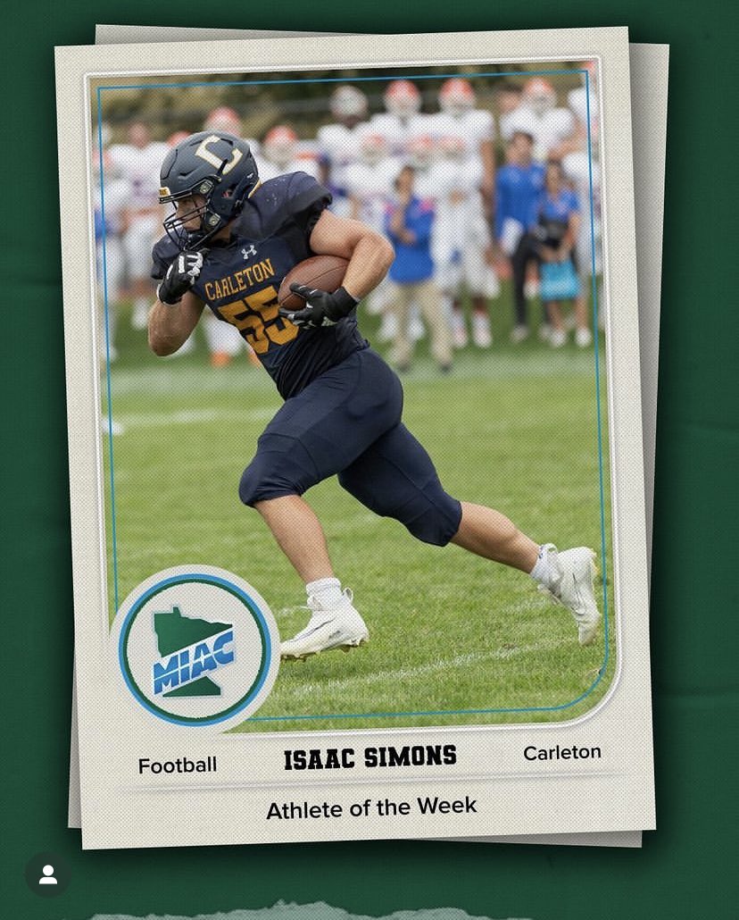 CarletonFB's tweet photo. A clean sweep! π§Ήπ§Ήπ§Ή
3οΈβ£ Knights take home βPlayer of the Weekβ awards following the 36-35 W over Concordia! #KeepStackin https://t.co/oDa1egiBLT