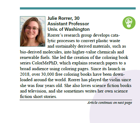 UW Chemical Engineering (@uwcheme) on Twitter photo Congratulations, <a href="/julie_rorrer/">Julie Rorrer</a> for being one of this year's AIChE 35 Under 35 Young Trailblazers!!! aiche.org/sites/default/…
<a href="/ChEnected/">American Institute of Chemical Engineers (AIChE)</a> #35under35 <a href="/UW/">University of Washington</a> <a href="/uwengineering/">UW Engineering</a> Congratulations, <a href="/julie_rorrer/">Julie Rorrer</a> for being one of this year's AIChE 35 Under 35 Young Trailblazers!!! aiche.org/sites/default/…
<a href="/ChEnected/">American Institute of Chemical Engineers (AIChE)</a> #35under35 <a href="/UW/">University of Washington</a> <a href="/uwengineering/">UW Engineering</a>