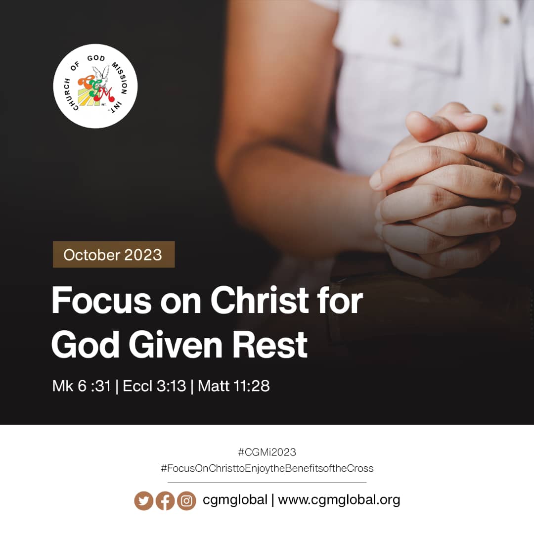 Come unto me, all ye that labour and are heavy laden, and I will give you rest.

Welcome to October!

OUR MONTH TO FOCUS ON CHRIST FOR GOD GIVEN REST.

#october #godgivenrest #benefitsofthecross #focusonchrist #cgmiroyalspavilion #cgmirp #explorepage