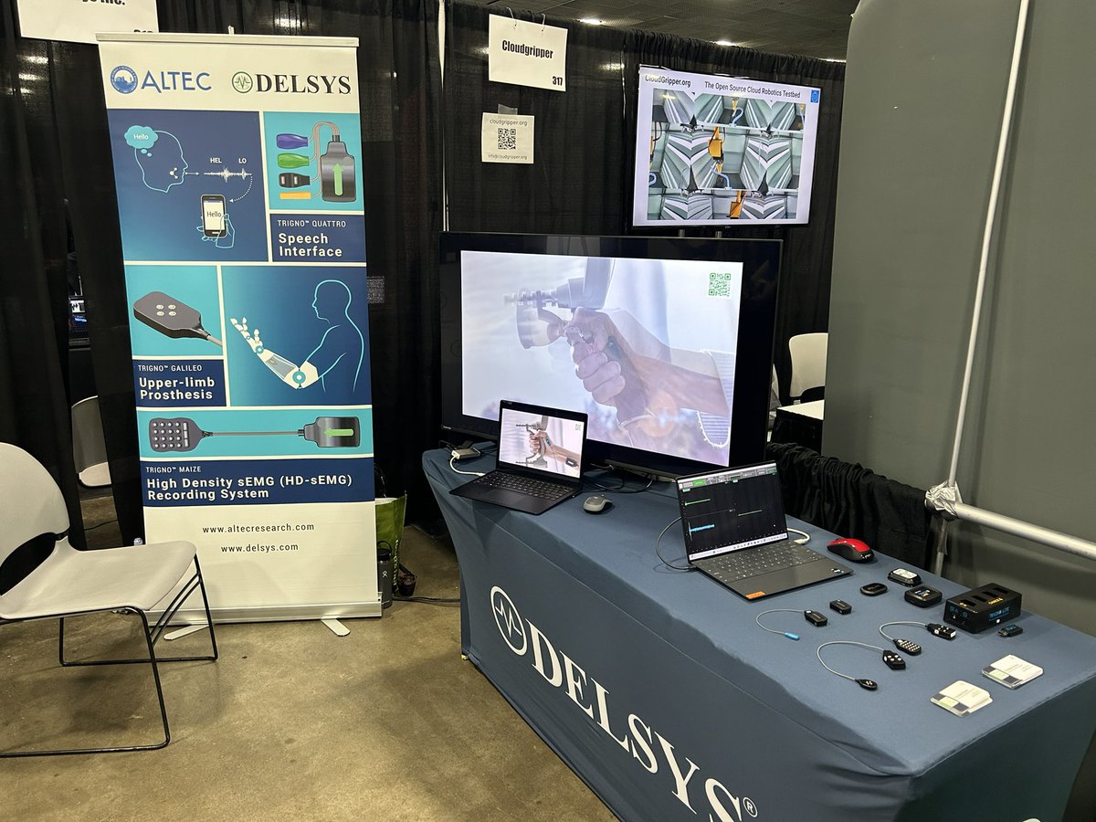 NDucey10's tweet photo. First day for exhibitors at #IROS2023 in Detroit! Come stop by the @delsysinc booth #319 to learn about our #EMG solutions for #Robotics! ⚡️🤖

@ieeeiros https://t.co/jwoh41wfJG