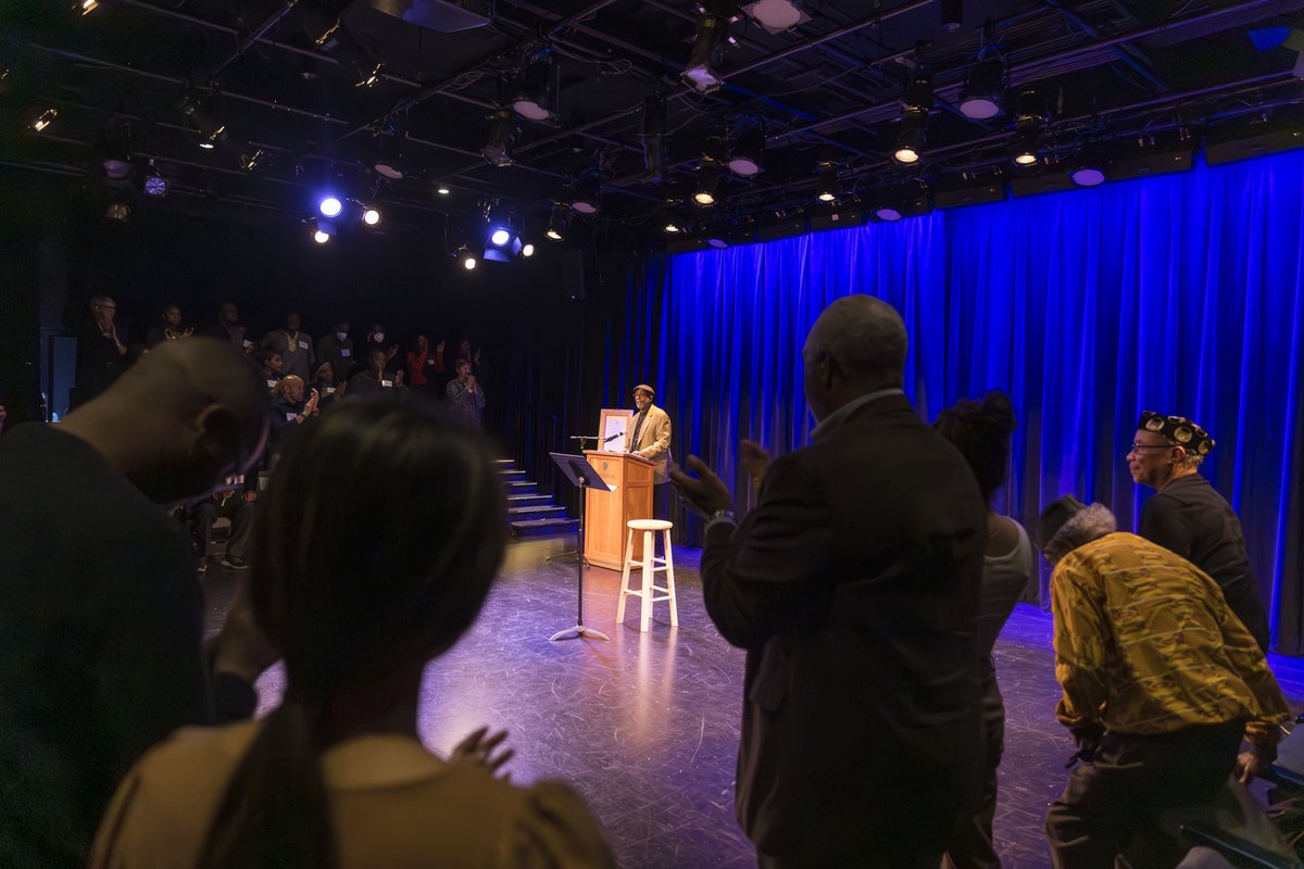 Macalester's black box performance space has a new look! A leader in the performing arts, James A. Williams '77 has graced stages from the Twin Cities to Broadway. Last week, we celebrated the rededication of the James A. Williams Theater. Congratulations, Mr. Williams! #HeyMac