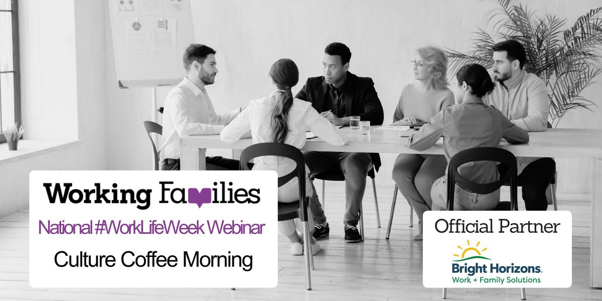 National #WorkLifeWeek webinar – Tomorrow!

Culture Coffee Morning - 3 Oct, 11am 

Join @workingfamUK and their panel of progressive employers for a discussion on creating cultures where everybody feels understood and valued. Book your place here 👉 buff.ly/48yva9d