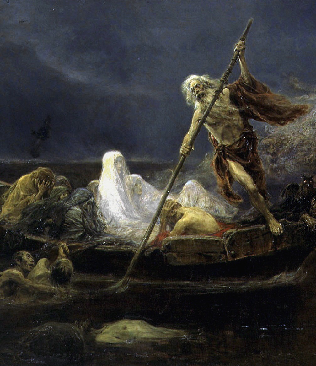 The Barque of Charon, 1919, by José Benlliure (detail)
