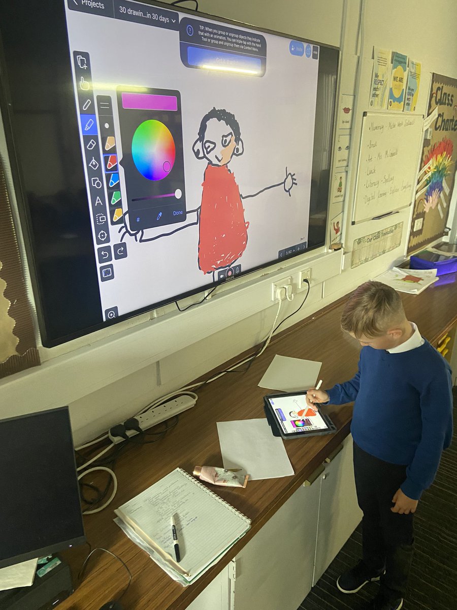 sandaigprimary's tweet photo. P5 learning how to use explain everything app today to showcase their learning. @MrsHMckenna had a great time as always! @Schools_Digital @explainevrythng #digitallearning #skillsforlifeandwork 💻 https://t.co/KzaNG25Ytm