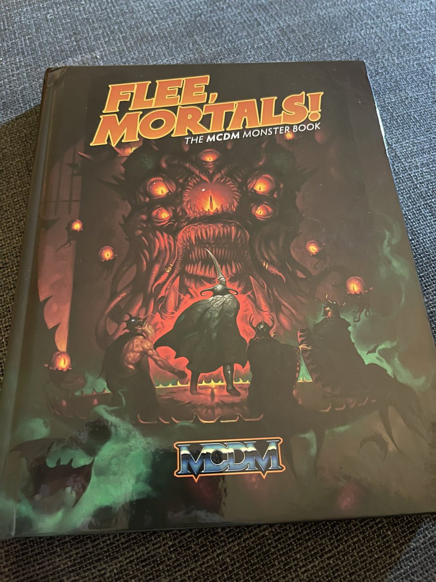 SaxMan02's tweet photo. Just got my #FleeMortals book from @helloMCDM. It might be the prettiest and most awesome thing ever released for 5e. https://t.co/l5AGPhaGWs