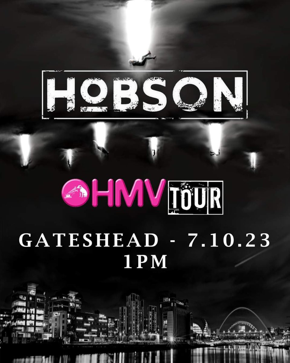Catch us this Saturday at @hmvGateshead at 1:00
#hmv #hmvtour #tour #hobson #hobsonband #rockband #leedsband