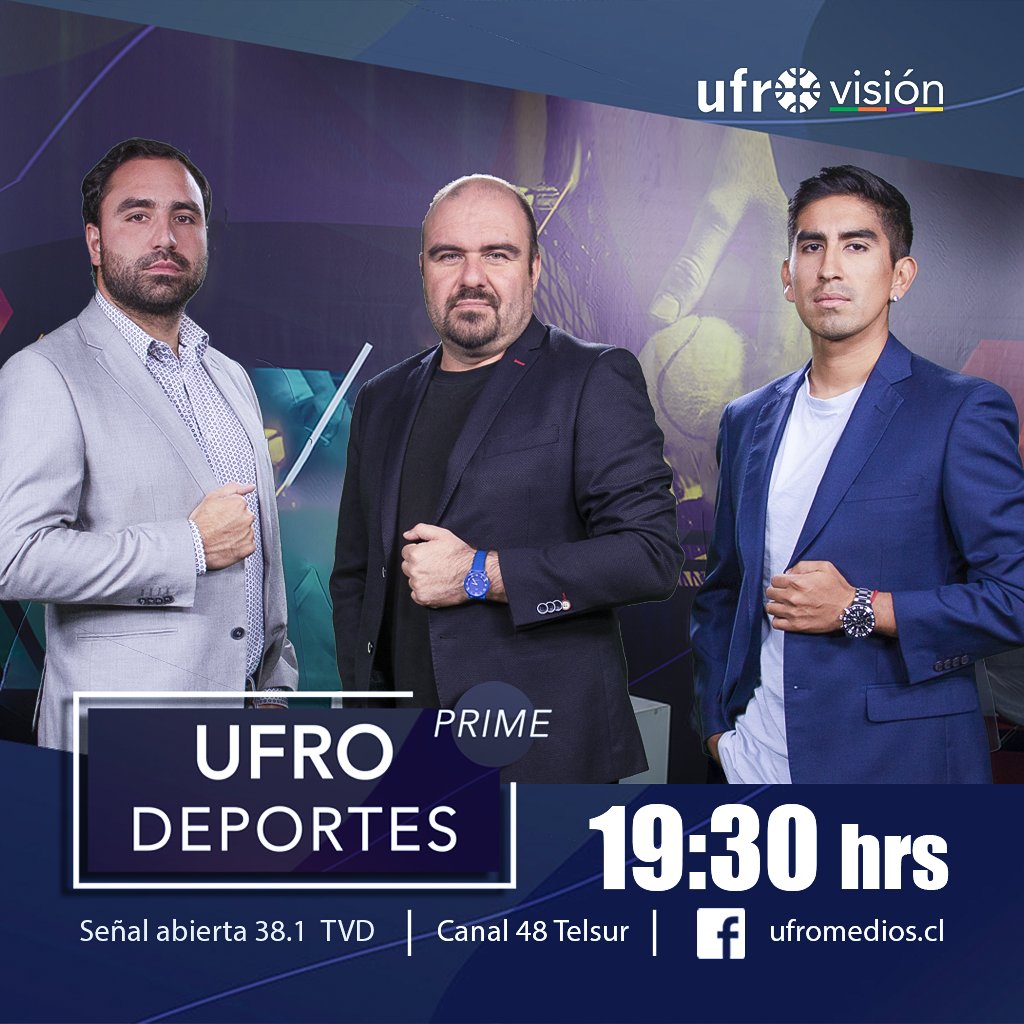 🔵 #Deportes| Trabajamos para que todos los deportes tengan un espacio, donde podamos conocer a sus referentes individual y colectivamente. Comentarios, análisis, técnica, pasión y mucho más en "Ufro Deportes Prime". Lunes a las 19:30 horas, por las pantallas de #Ufrovisión.