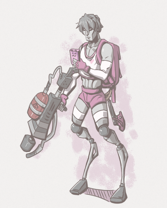 ratmanart's tweet photo. I love him, my scronkly lil (killer robot) child <3 https://t.co/ZRUHwjCdyH