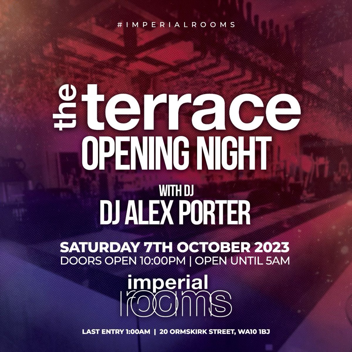 ianimperial's tweet photo. He’s back!!! This Saturday #theterrace #alexporter #oldschool https://t.co/JCoOWlAzoF