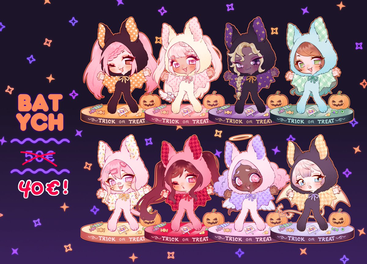 🧡🦇 BAT YCH 🦇💜

bringing back my little bat ych from last year at a reduced price because I loved working on them!!! no limited slots for now :)

get one through my ko-fi 👉 ko-fi.com/miffurin/commi…