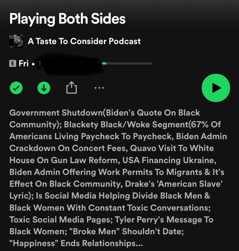 Mr_I_AM's tweet photo. New Taste…Playing Both Sides 
🎤🥃💨

A Taste To Consider Podcast

https://t.co/ub7cPtZ3vh

#Podcast #podcasts #mentalhealth #blackmen #relationships #politics #blackcommunity #podcasting #sex #blackrelationships #friendship #dating #Biden https://t.co/2YjcQQmRBB