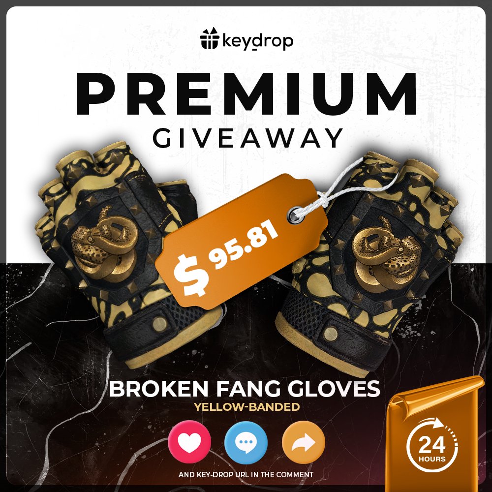 Giveaway on ★ Broken Fang Gloves | Yellow-banded 🎁

👊 Just leave ❤️ under the post!
🤝 Follow us!
🔁 Retweet!

⏰ Wait 24 hours!

#freeskins #csgoskinsgiveaway #csgoskinsfree #giveaway #airdrop #csgocases #csgocase #csgocommunity #csgoesport #skins #keydrop #keydropcom