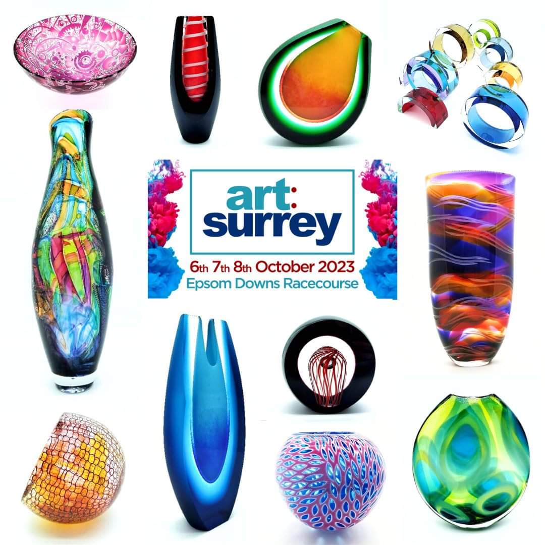 aheartofglassuk's tweet photo. This weekend @ArtSurrey Epsom Downs Racecourse

#artsurrey #artsurrey2023 #artfair #artevent #epsomevents #whatsonepsom #surreylifemagazine #surreylife #surreylifestyle  #affordableart #originalart  #ownart #glass #artglass #glassart #colouredglass #decorativeglass #glassware https://t.co/Q6e8hc0ZkS