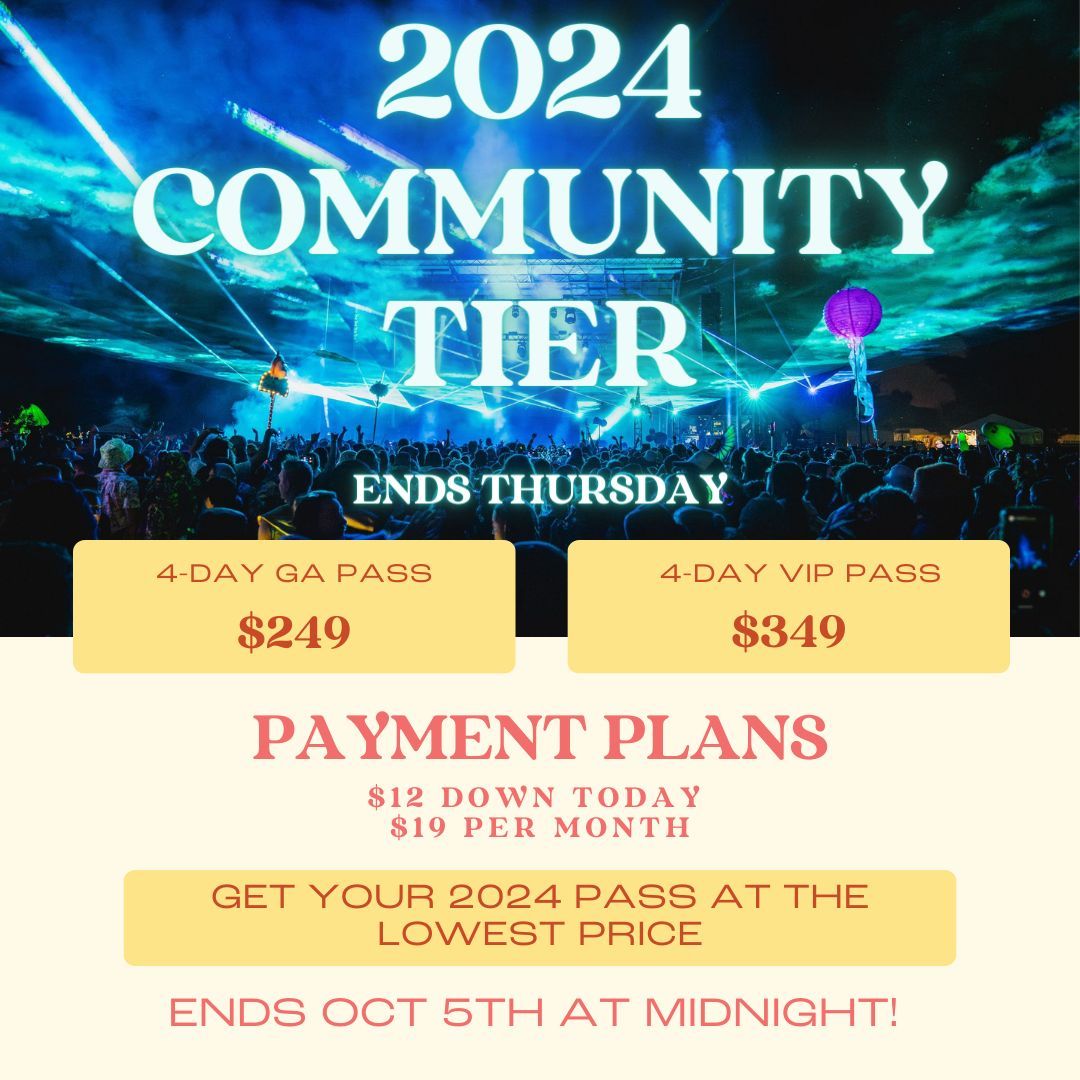 Thank you everyone for an unforgettable weekend!! We love you ✨ 
As we do each year, it's time for our 72 hour Community sale. 
Join us for 2024 and do it at the lowest price. (link in bio)