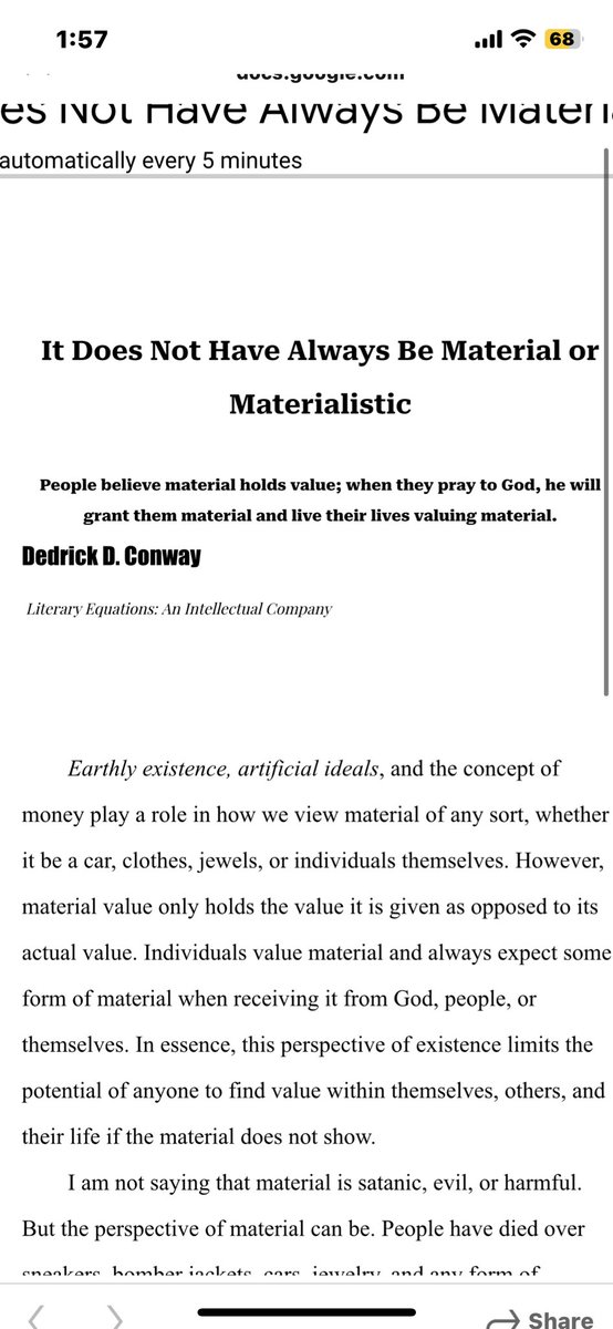 JahEliiot's tweet photo. https://t.co/Wk065RvPP9

Material only holds the value it is given. Gif given gifts are recipes to attain material. Life lesson I learned!! Free game right here!

#writer #consistent #author #GodIsBest #socialmedia #scholar #theory #content #thoughts #nodistractions https://t.co/iEmcEX0S1Z
