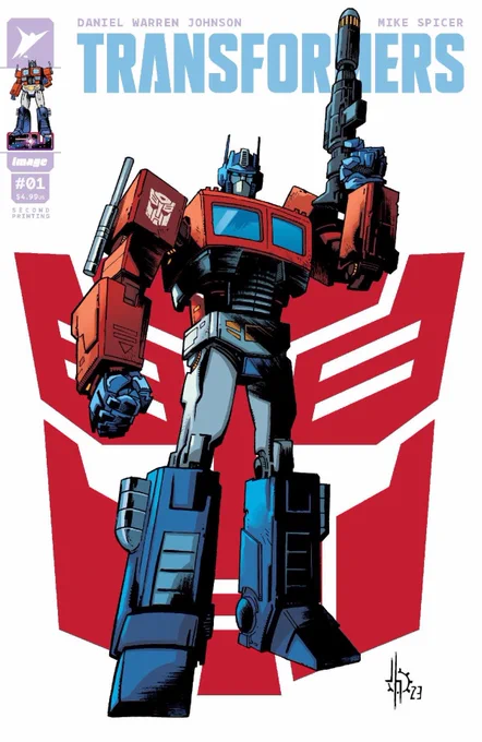 TRANSFORMERS 1 is going for a second printing! Dang! Here's a 2nd printing variant done by  that makes me very happy!