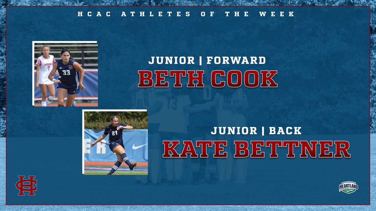 HanoverPanthers's tweet photo. WSOC ⚽ Cook and Bettner 👑 crowned HCAC Athletes of the Week! #StripeStandard #TheHeartofD3 https://t.co/KUyvrFT1Ut