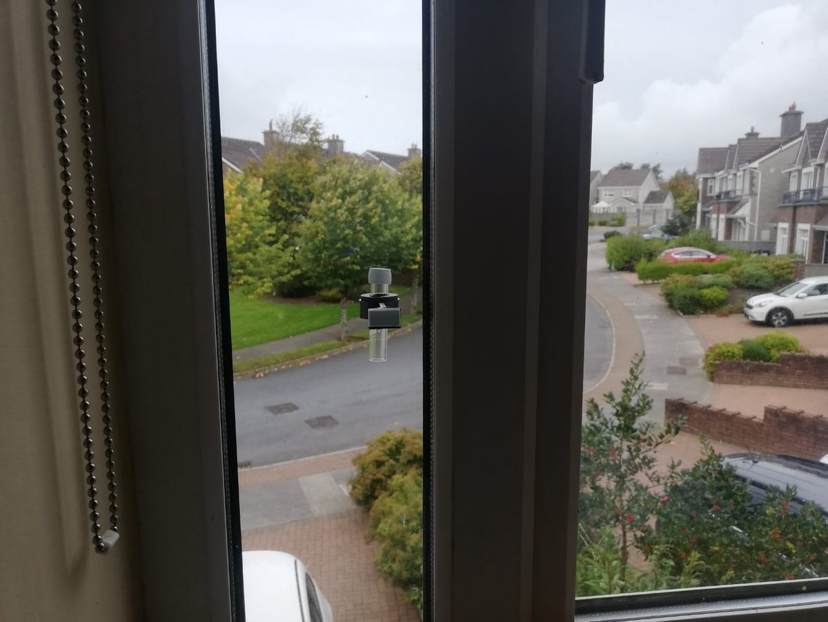 Triciums's tweet photo. Monitor in place. I just installed my #CleanAirTogether tube. Over the next few weeks this and nearly 400 other tubes will measure levels of air pollution across Galway City. There’s more info about the project at https://t.co/i2Jkrxncwy” (@EPAIreland). https://t.co/RMkKjShTRr