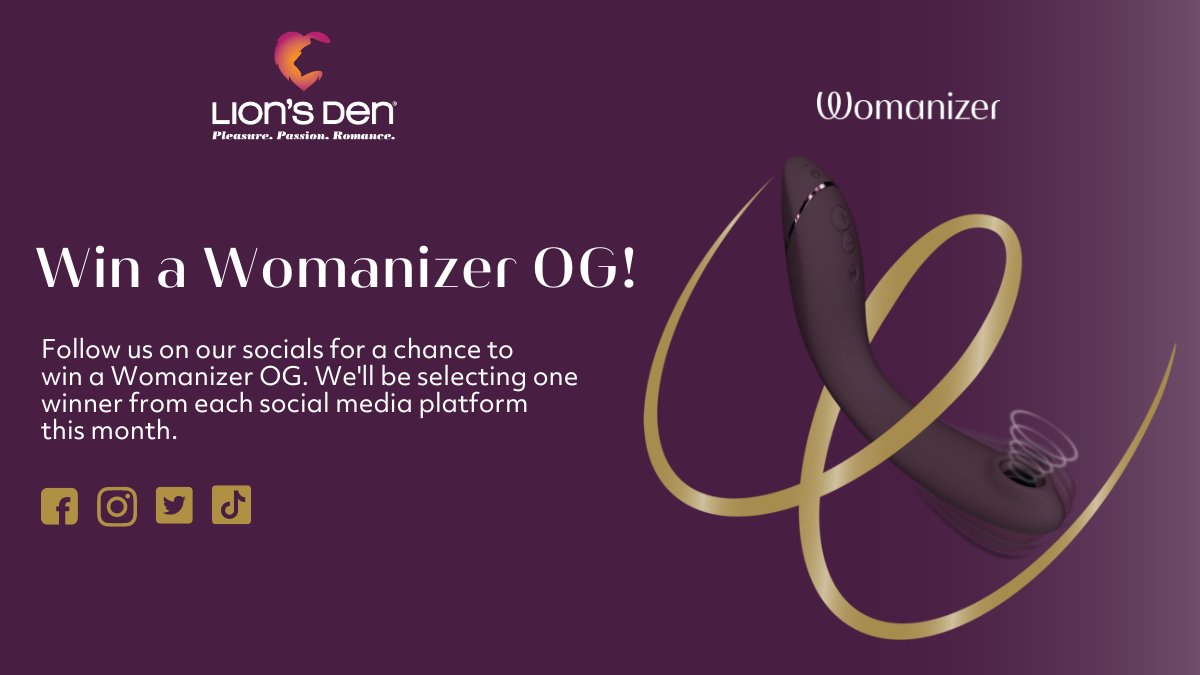 thelionsden's tweet photo. 🎉 CONTEST ALERT! 🌟 4 lucky winners are in for a treat with a #WomanizerOG prize package from our social channels! 🎁 Don't miss out on the chance to own a Womanizer OG and show off some #LionsDen swag with your friends! Check out https://t.co/3t8LEk5ann for all the info! 😍 https://t.co/t8Ufgpp7P7