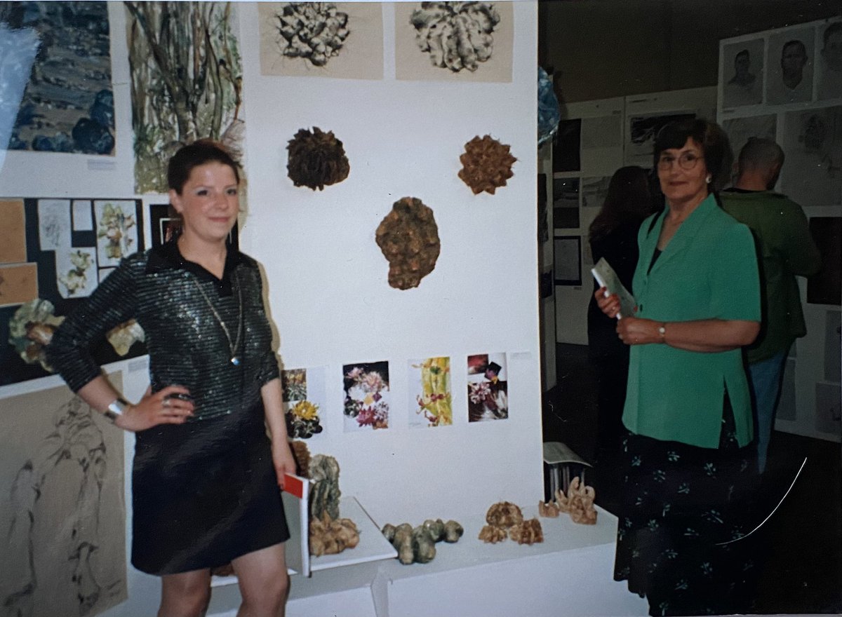 Day 1 of my new adventure under the belt. Very much looking forward to the next year lecturing art teachers of the future. The second photo is my Mam and I at my end of year show when I did the Post Grad Teaching Diploma in LSAD in 1998