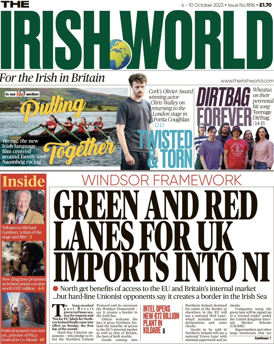 #TomorrowsPapersToday <a href="/hendopolis/">Neil Henderson</a> This week's <a href="/theirishworld/">the Irish World</a>