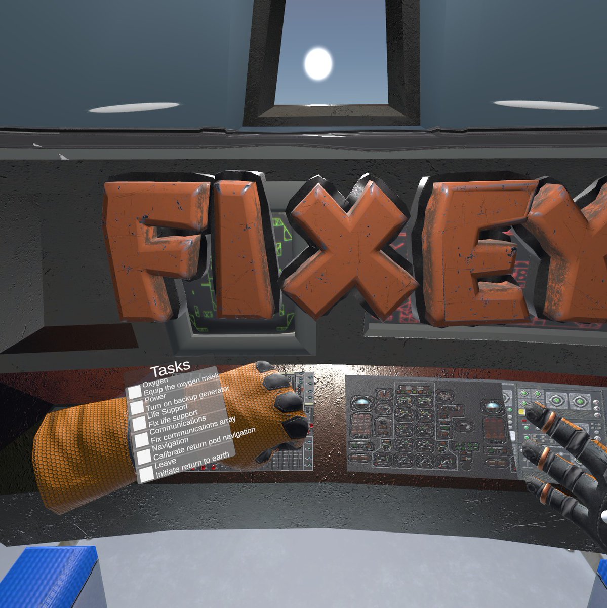 TheShadowBrain's tweet photo. Alrighty, #Fixey for #LDJam is up!
https://t.co/RgFxPjpkTs
There's a bunch of stuff I'm not super happy with and the game is very short but at least I got to test my new art workflow a bit...
#VR only obviously, will record a short little playthrough video tomorrow! ✌ https://t.co/UPpb11bg2e