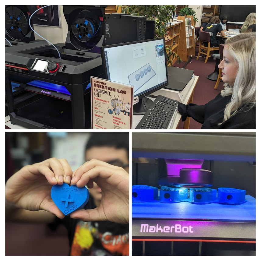 TheKHSLibrary's tweet photo. The #KempnerLibrary & Elementary SAILS/FLaSH joined forces to develop & #3Dprint valuable tools to ensure all students have a voice inside & out of the classroom. #communication #collaboration #librarymakerspace #KreationLab
@MsMontgomeryy @FBISDSTEM @FBISD_Libraries @FortBendISD https://t.co/4LKDkFsaDU
