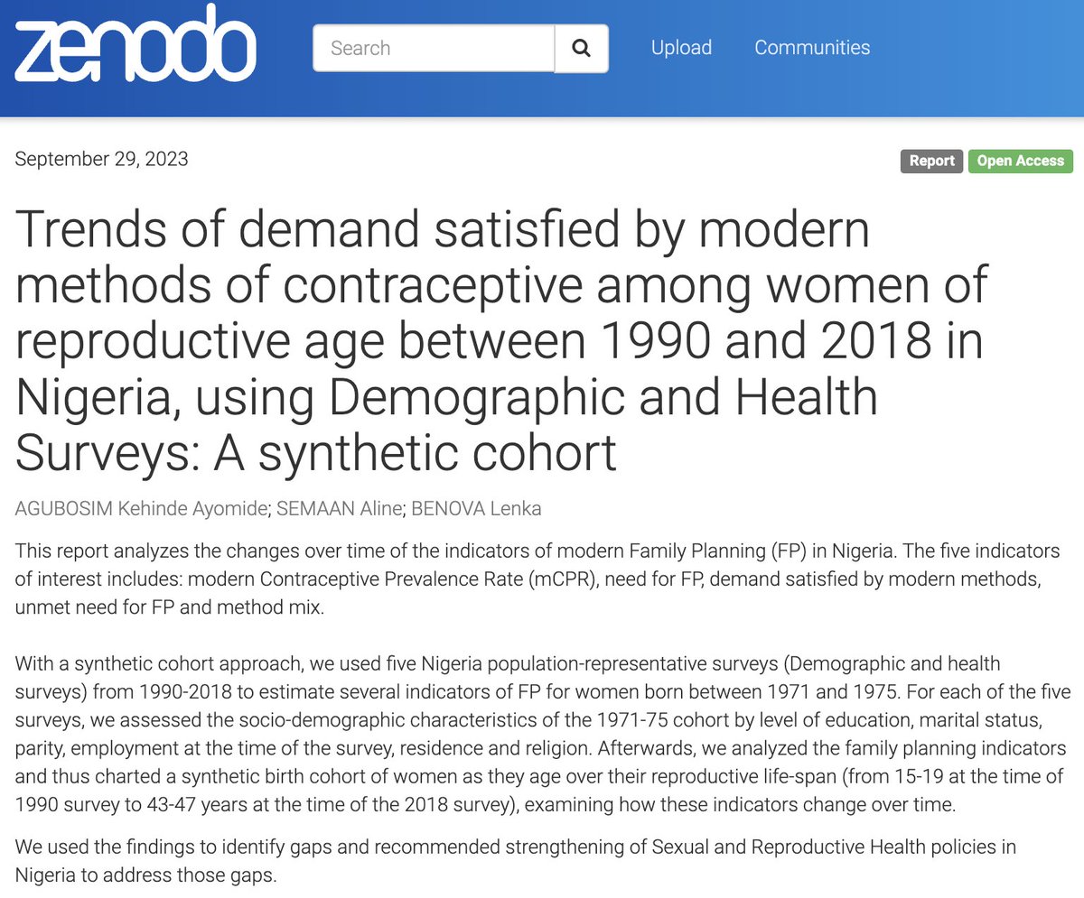 SRHgroup_ITM's tweet photo. We are proud to announce that our @ITMantwerp MPH graduate Dr Ayomide Agubosim has published her Masters thesis on family planning in Nigeria as a report. 

You can access it here: https://t.co/9msJDZLKcP https://t.co/9Xh2KTvfAV