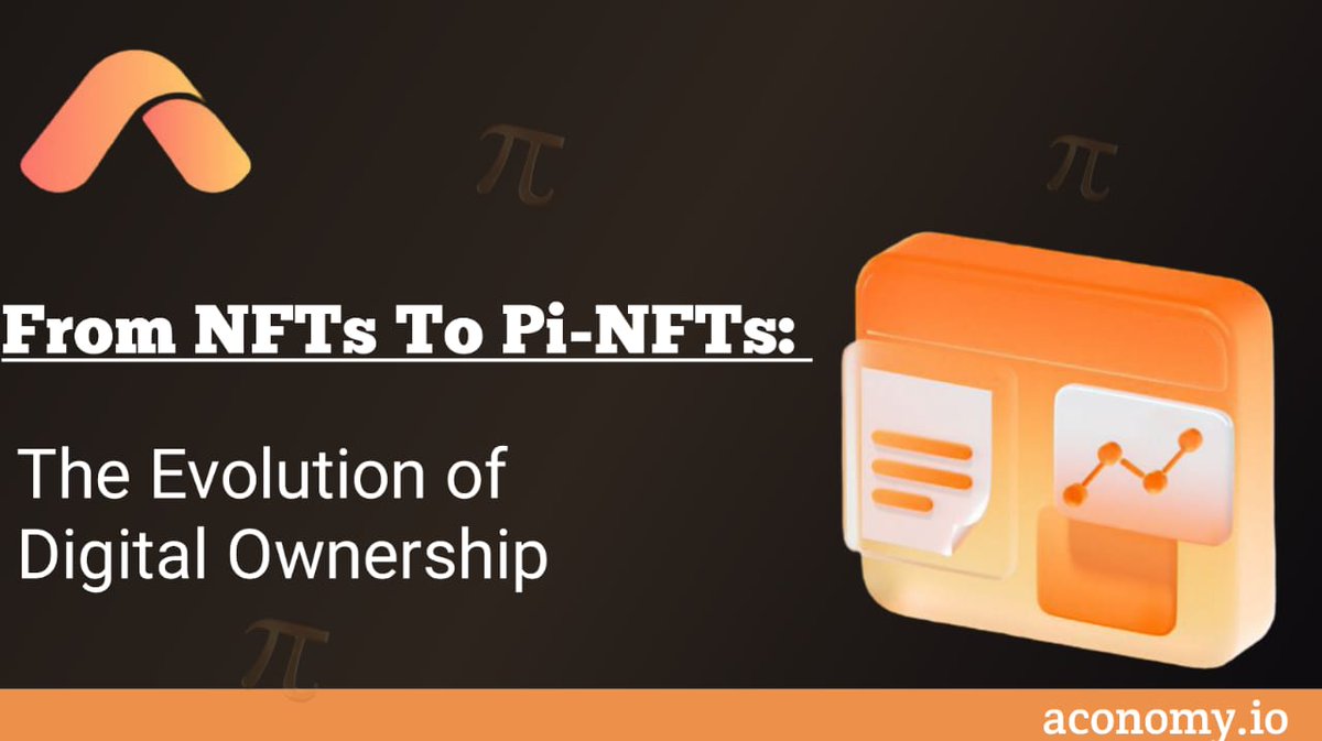 From NFTs To Pi-NFTs

The world of NFTs changed the game by tokenizing digital assets.
Now, @0xAconomy's Pi-NFTs are taking it a step further by bringing real-world assets into the digital realm.
Experience the evolution of ownership like never before. #PiNFTs
🧵