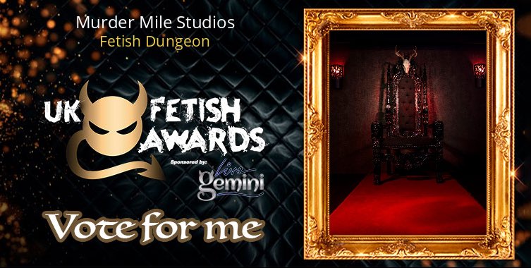 We’re very excited to have been nominated for ‘best dungeon’ in the @UkFetishAwards 🎉 Please vote for us! You can vote every day up until the 24th October. Many thanks MM 🖤 ukfetishawards.com/o_models/murde…