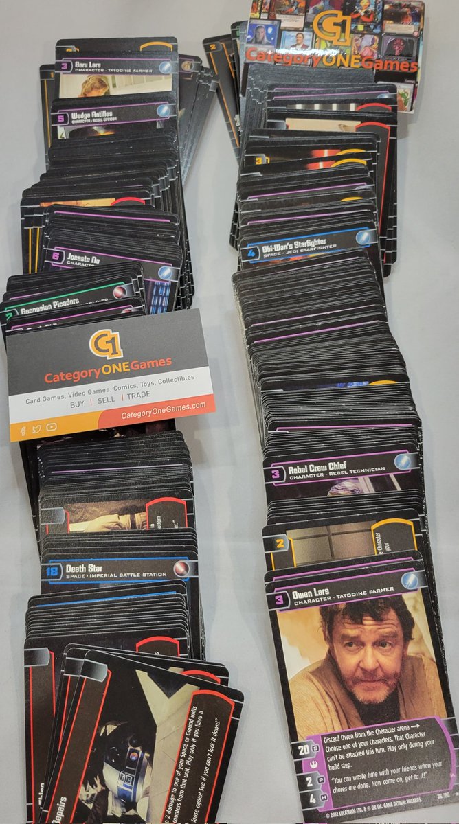 CategoryOneGame's tweet photo. Top tier Star Wars TCG rare singles hit https://t.co/ilchqrq33P this morning!
They are moving quick.
#starwars #ccg #tcg #deadccg #deadtcg #categoryonegames #swtcg #starwarstcg https://t.co/JbNTvIJRzm