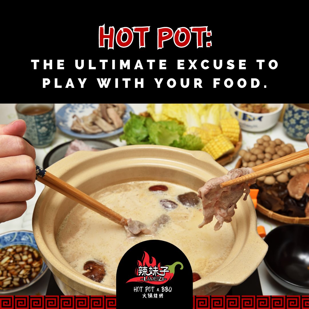 Hotpot: the ultimate excuse to play with your food! 🍲🥢 Dive in, mix, match, and savor the fun at LaMeiZi. Grab your chopsticks and let the culinary adventure begin!

#HotpotHeaven #SizzlingSoup #HotpotAdventures #FlavorfulFeasts #SteamyDelights #DipDineDiscover