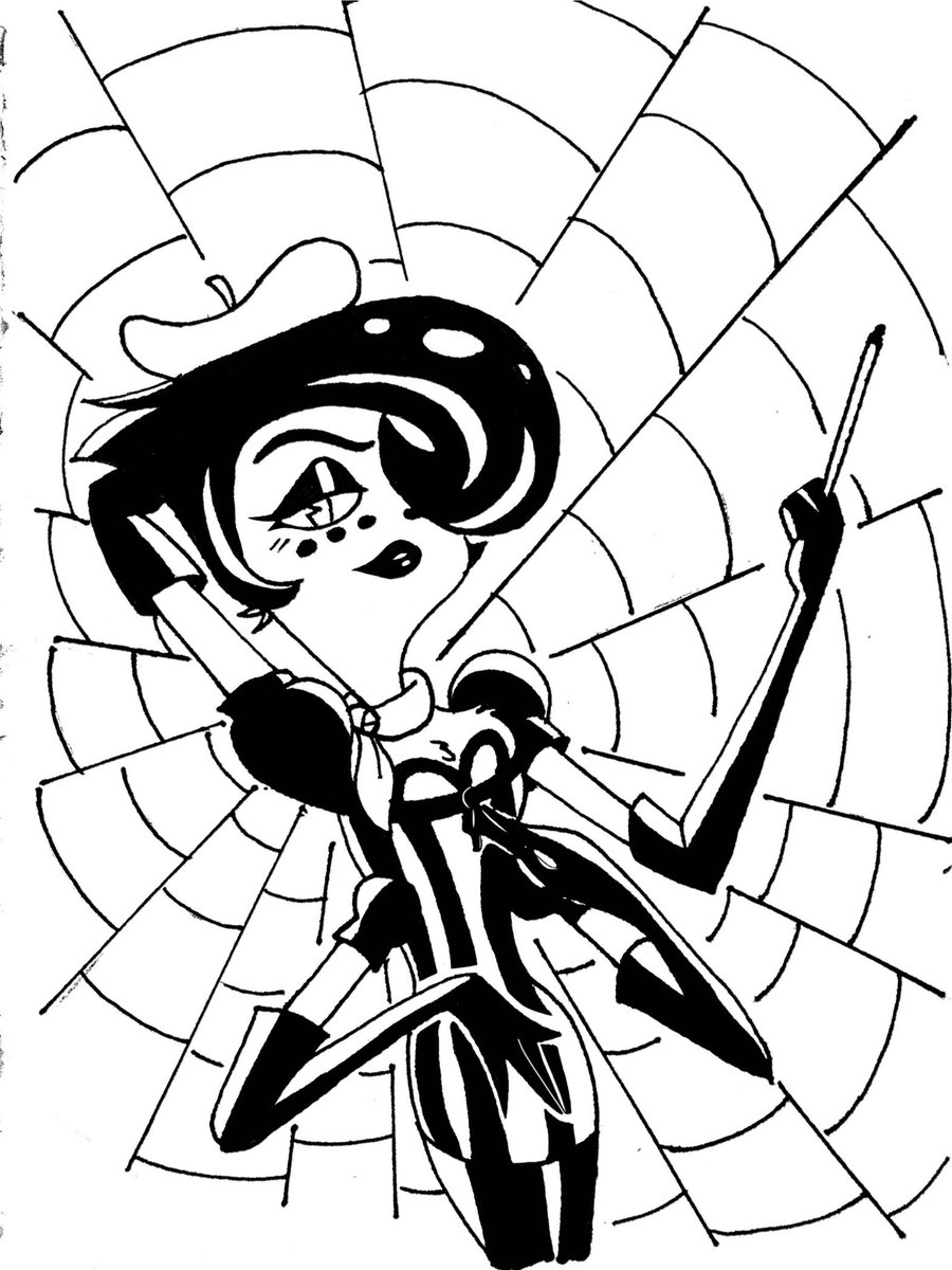 ReppieAngel's tweet photo. Day 2: Spider

Two iconic spiders in one

#Inktober #inktober2023 #AngelDust #MissSpider #HazbinHotelAngelDust #webs https://t.co/8P2gPVUSlI