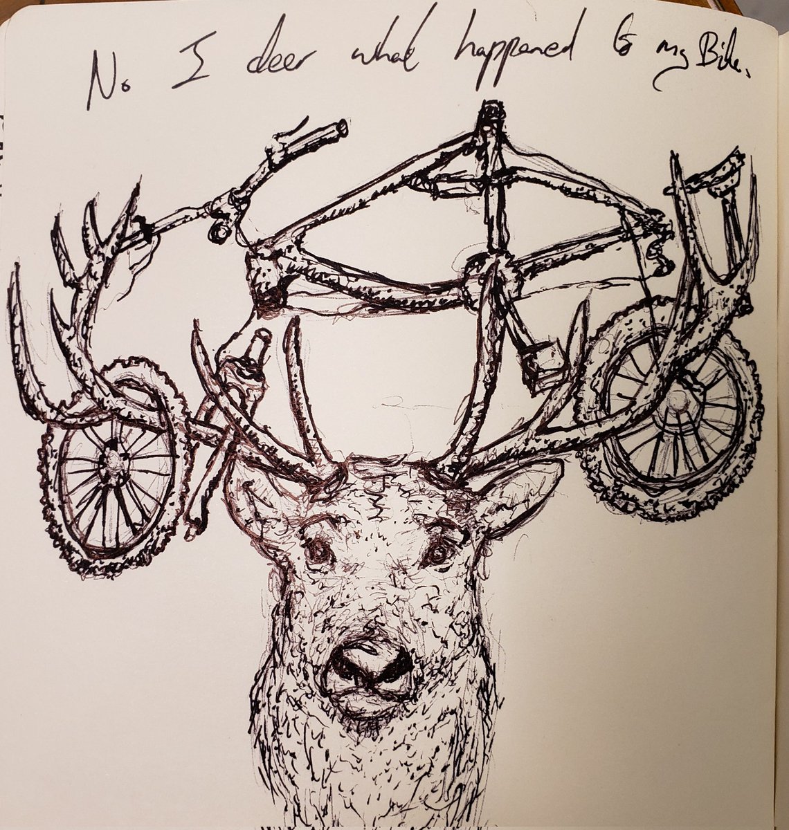 PercyInck's tweet photo. From the Sketch Book. (Train to Frascati)
.
.
.
#mtb #art #drawing #sketch #illustration #deer #mtb #Bicycle https://t.co/49AheoEfN9