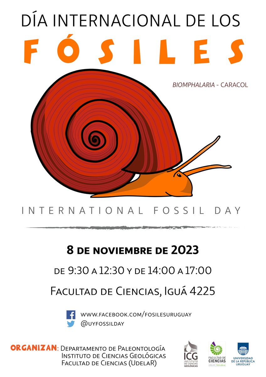 gloria_daners's tweet photo. ¡Agenda la fecha! 🔬🪻🐚🦕
.
Público en general. Por visitas grupales escribir a alepaleo@gmail.com
.
¡LOS ESPERAMOS!
@uyfossilday https://t.co/T762BXpcQe