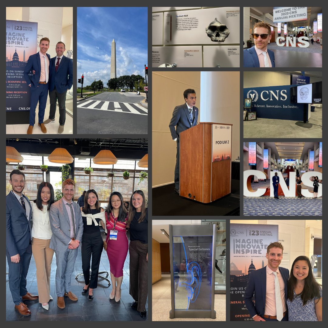 OU_Neurosurgery's tweet photo. #OUNeurosurgery had a strong presence at this year's @CNS_Update Annual Meeting in Washington, DC last month!
Thanks to everyone who made this a memorable week!
#2023CNS #OUNS #neurosurgeon #neurosurgery #neurotwitter https://t.co/CHHkYncPW7
