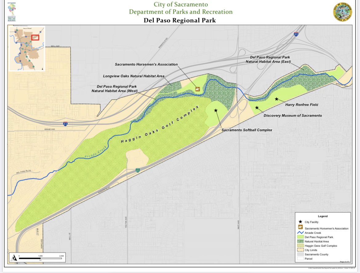 SaveDelPasoPark's tweet photo. Can you spot the differences in these two city of Sacramento park maps? If you care at all about green space nefariously disappearing you’d better take a look! https://t.co/hjLdAZFOjf via @Change https://t.co/MHfF7RJJK6