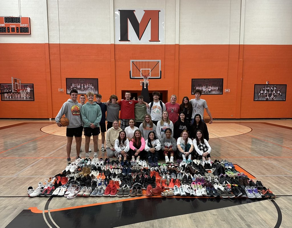 Lady Canes and Canes Basketball came together to collect and donate shoes to Volunteer Ministry Center to help out those in need for this upcoming winter season.