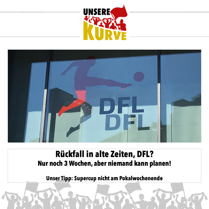 Rückfall in alte Zeiten, DFL?
Nicht mal mehr 3 Wochen bis zu den nicht mehr terminierten Spieltagen. Fans können nicht planen. Es ist unmöglich Reisen zu den Spielen zu organisieren. Wir empfehlen: Lasst den Supercup nicht am Pokalwochenende stattfinden.
#DFL #Terminierung