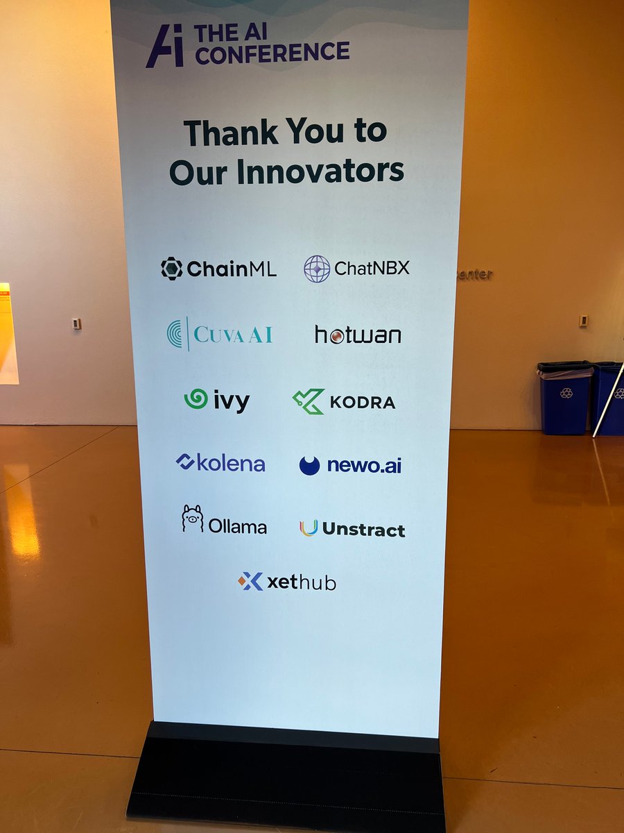 letsunifyai's tweet photo. We had so much fun at @theaiconference last week! 😍 Special thanks to @hwchase17 (CEO @langchain), @nazneenrajani (Research Lead @huggingface), Andy Hock (VP Product @cerebras), @pirroh (VP of AI @Replit) and @Azade_na (Research Scientist @GoogleDeepMind) for taking the time to answer all of our questions! 🙏  Stay tuned for more Ivy updates 🟢 👀 📡, and we'll see you at the next conference! 👋 😁