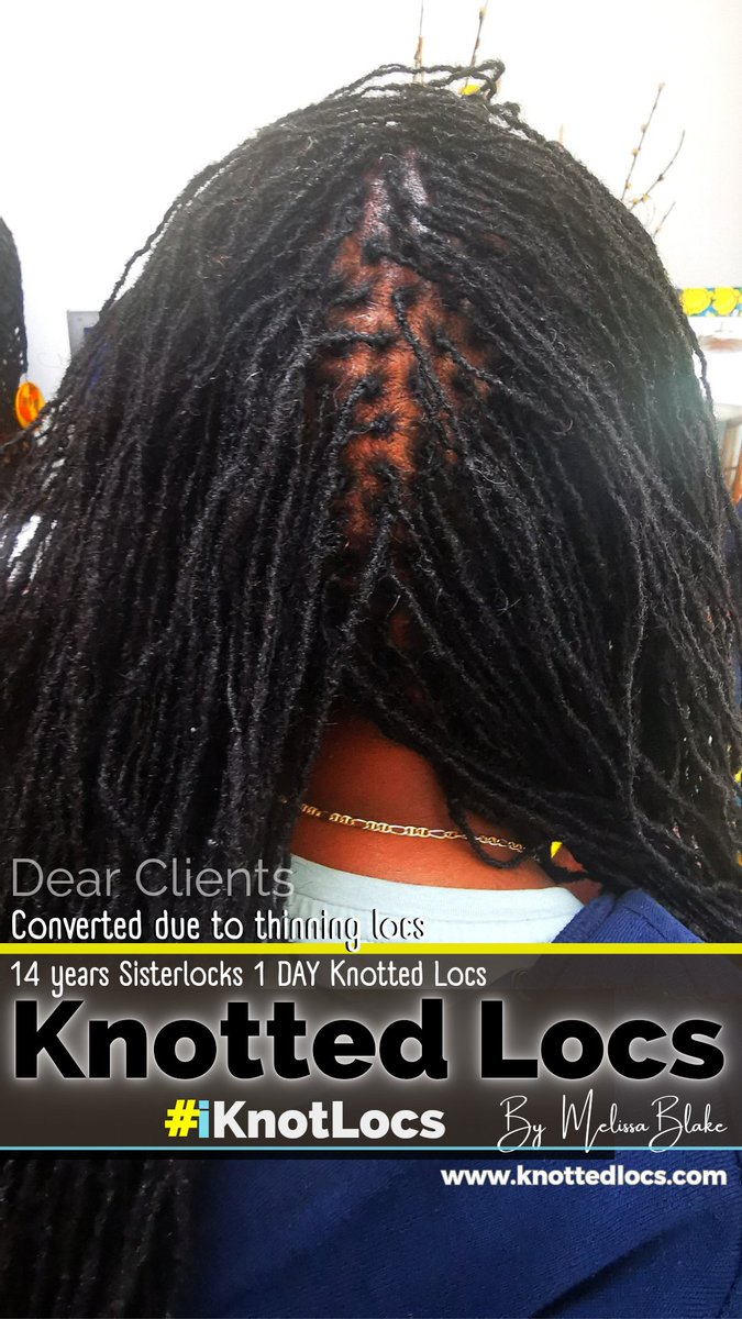 KnottedLocs's tweet photo. From Sisterlocks to Knotted Locs By Melissa Blake CREATOR Loctician TEACHER #iKnotLocks
https://t.co/t4vdSe8TIR https://t.co/foFj9WuS6z