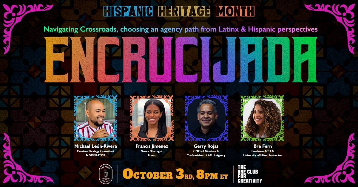 HollandAlways's tweet photo. ¡TOMORROW! Starting out or have some years in the ad industry, &amp; approaching a crossroad, aka Encrucijada? Check out this 1 hr virtual event &amp; learn about navigating your career from Latinx + Hispanic POVs. 

¡Reserve your spot now! https://t.co/TNajfZ3iuH https://t.co/tshkcEKJFg