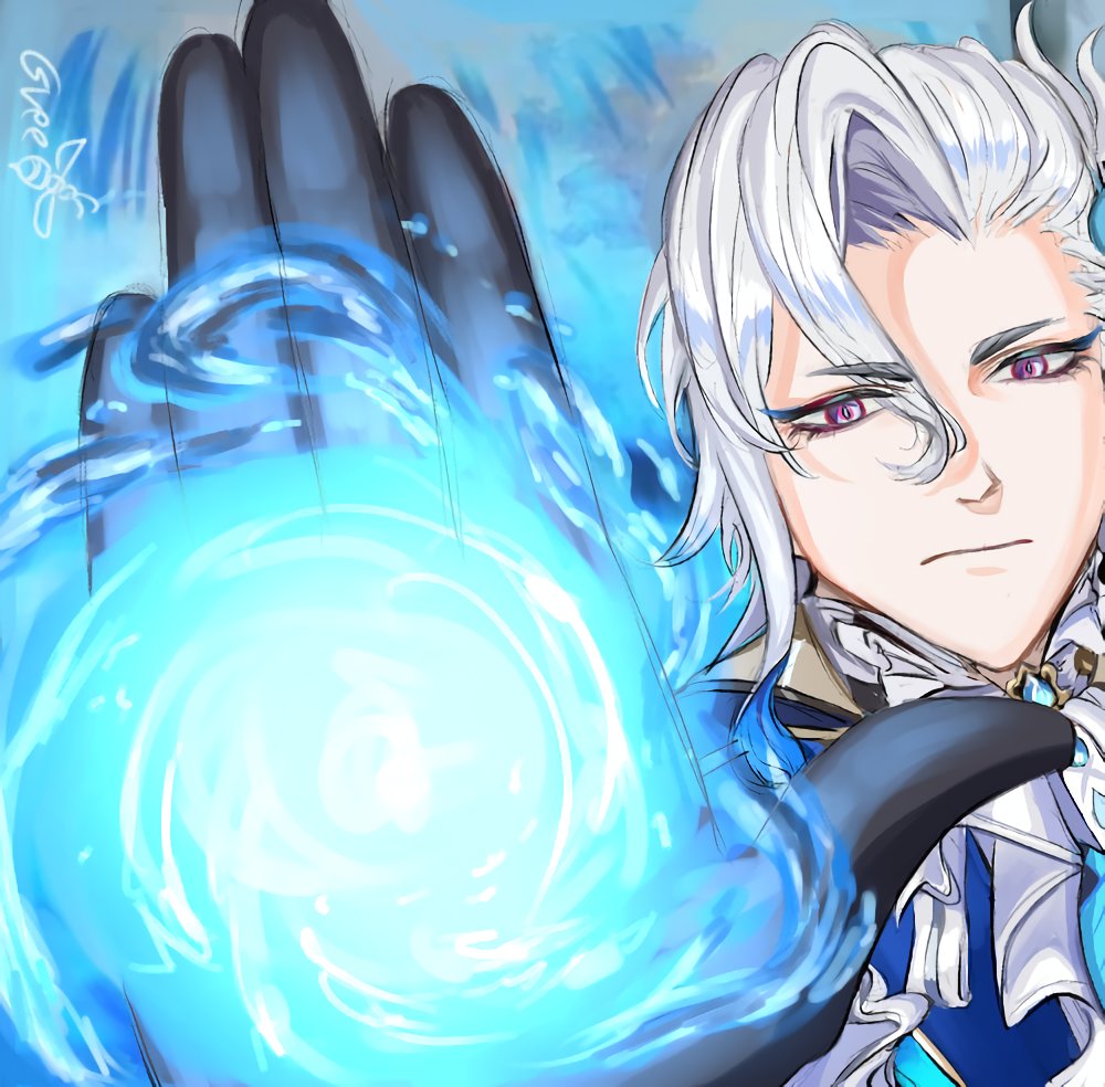 TheGveeBee's tweet photo. been gone so long.. anyways heres Neuvillette doing biden blast 

#Genshinlmpact #Neuvilette https://t.co/c2xjYNonP6