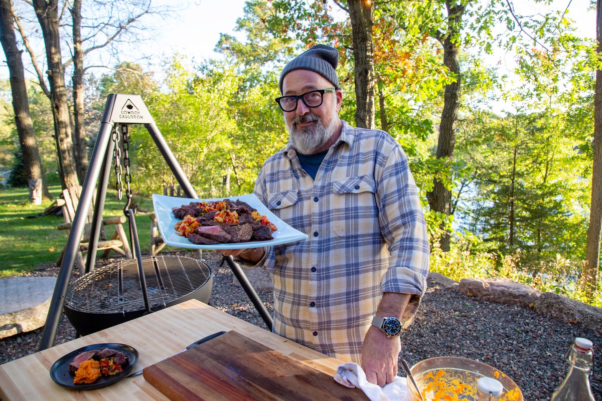 BrooksGroupPR's tweet photo. Take a walk on the wild side with the new season of Andrew Zimmern's Wild Game Kitchen. Adventure meets culinary delight as we savor the flavors of the great outdoors. Tune in to the Outdoor Channel every Monday at 9pm ET. https://t.co/bO1zt9vkFy