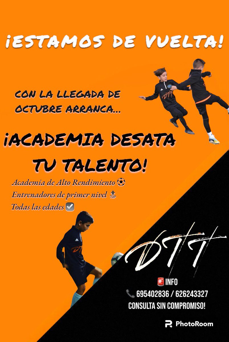 ❗️ESTAMOS DE VUELTA, SE ACABÓ LA ESPERA❗️
Con la llegada de octubre, comienza DESATA TU TALENTO ⚽️🟠
🚨Info: 📞 695402836 / 626243327

#DesataTuTalento #SelecciónAljarafe