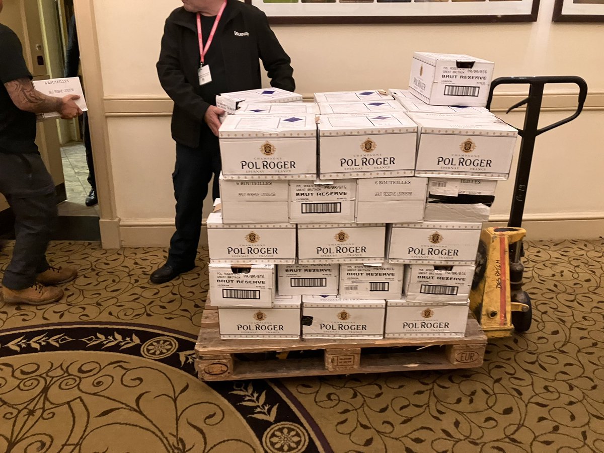 You know you’re at Conservative conference when the posh French Champagne doesn’t come by the bottle, or the case, but by the trolley-load.