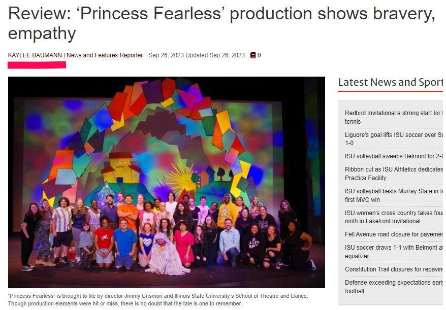 Always cool to see a first byline in <a href="/The_Vidette/">The Vidette</a>  by one of my <a href="/ISUSOC/">School of Com at ISU</a> students. Hope it's the first of many more. #Kudos, <a href="/165_Baumann/">165_baumannkaylee</a>!