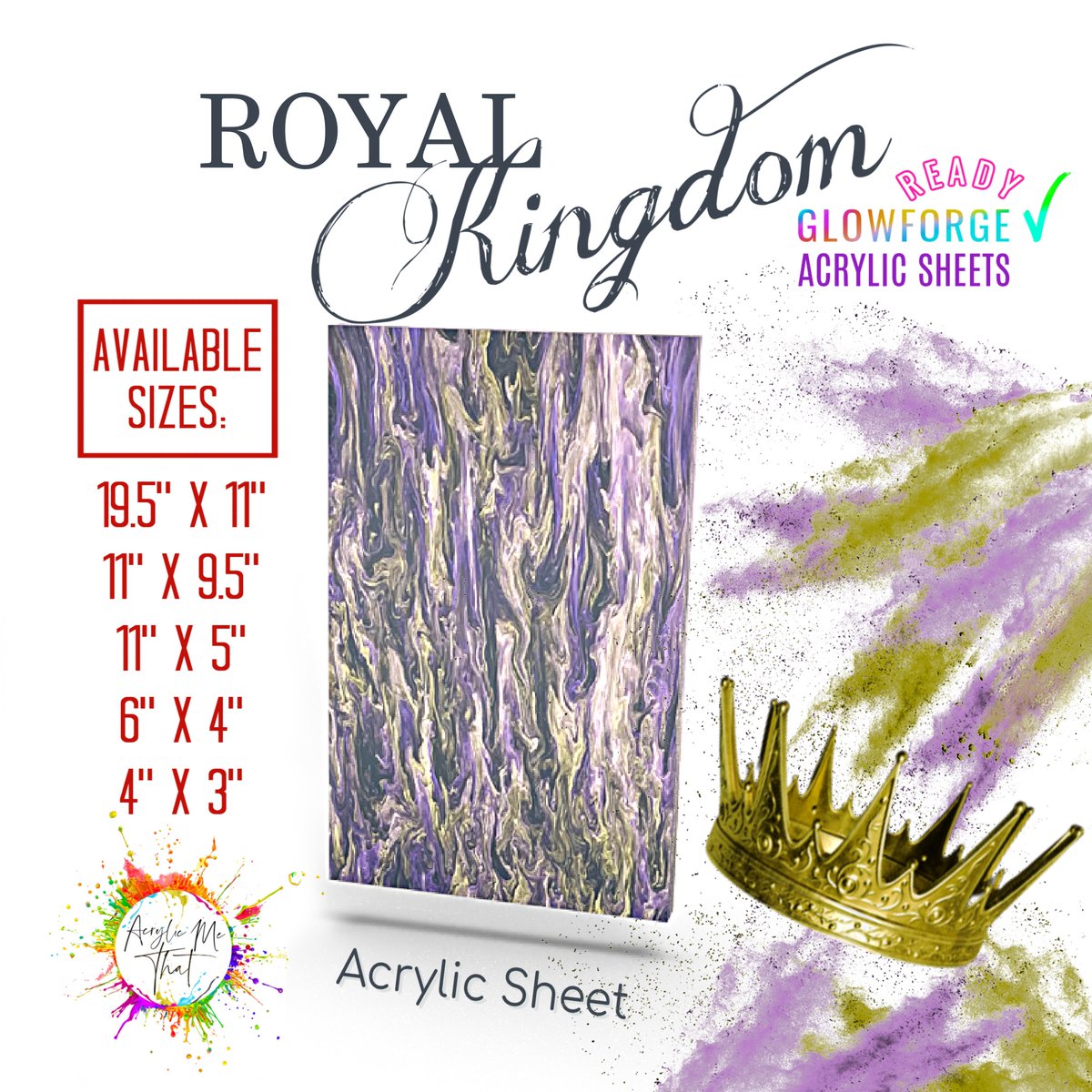 AcrylicMeThat's tweet photo. 𝐒𝐭𝐚𝐫𝐭 𝐅𝐫𝐨𝐦 $𝟑.𝟓0
Royal Kingdom Acrylic Sheet
𝐕𝐢𝐬𝐢𝐭 𝐎𝐮𝐫 𝐒𝐡𝐨𝐩 𝐍𝐨𝐰: https://t.co/DZdk7kzr3z
#acrylicmethat #acrylicsheet #onlineshop #acrylicsheetsupply #Acrylicsheet
#acrylicsheets #plexi #plasticsheet #glitter #plexiglass #lasercut https://t.co/dmV3Fh074z