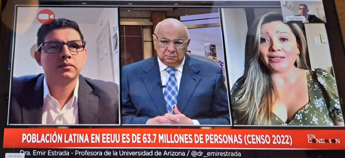 Center for Latin American & Latino Studies (@au_clals) on Twitter photo CLALS' Edgar Aguilar and Sociologist <a href="/dr_emirestrada/">Emir Estrada</a> talking about the economic contributions of Latinos <a href="/TVVnoticias/">TVV Noticias</a> <a href="/cmrondon/">César Miguel Rondón</a> CLALS' Edgar Aguilar and Sociologist <a href="/dr_emirestrada/">Emir Estrada</a> talking about the economic contributions of Latinos <a href="/TVVnoticias/">TVV Noticias</a> <a href="/cmrondon/">César Miguel Rondón</a>